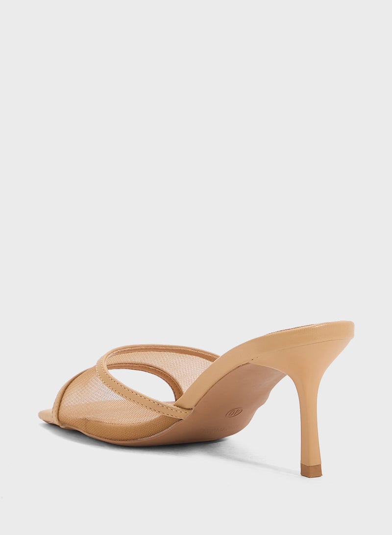 ELLA Mesh Heeled Mule  - Image 3
