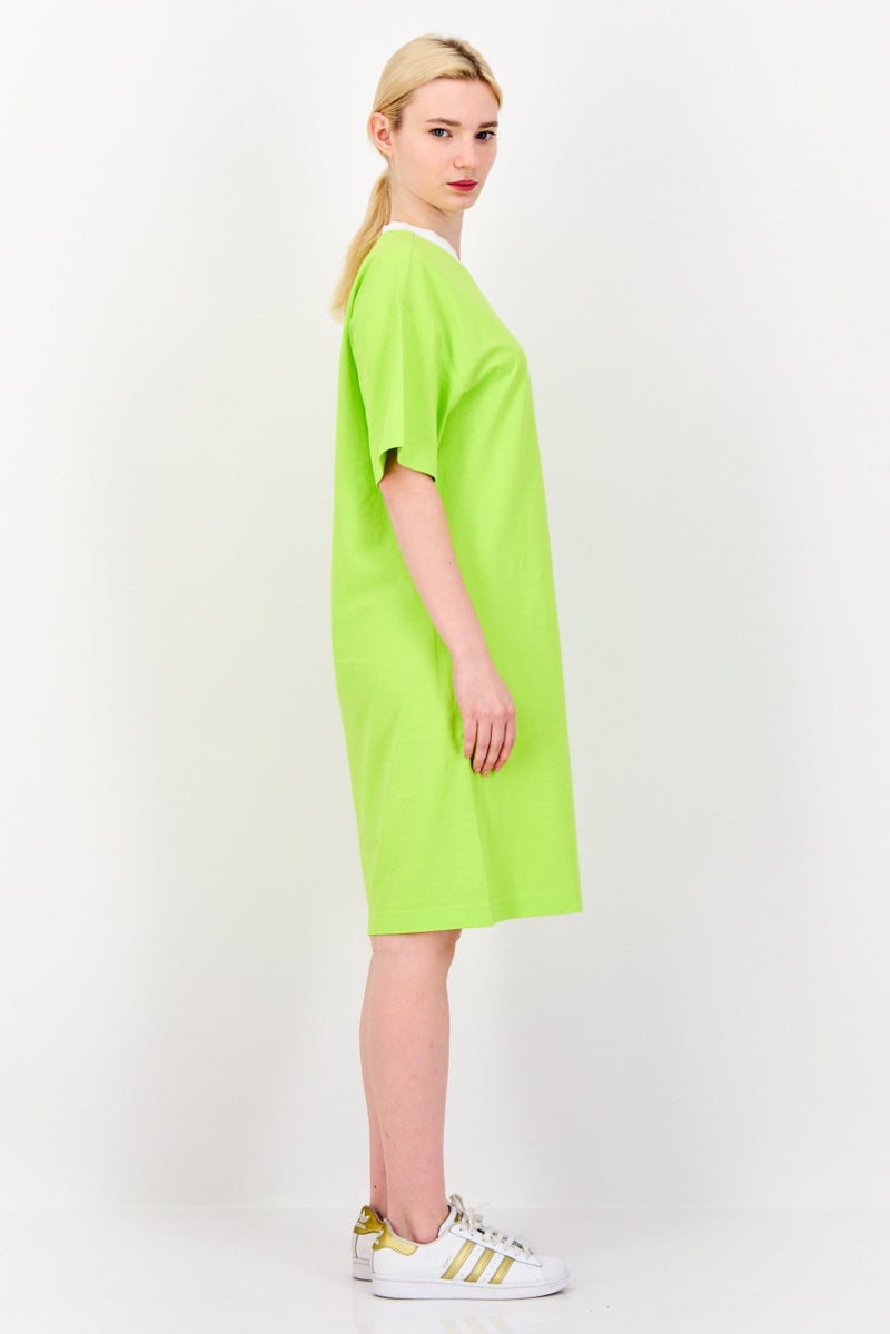 ESPRIT Women Graphic Print Shirt Dress, Lime Green - Image 3