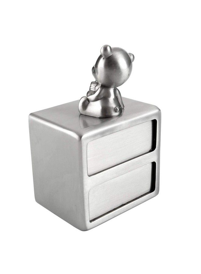 Mogoko Silver Tooth Box Baby First Tooth And Curl Keepsake Box Set Kids Teeth Fairy Holder For Boy Or Girl - Image 4