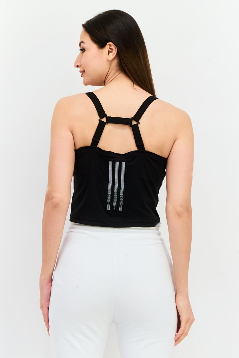 Adidas أديداس × بارلي ملابس رياضية نسائية بلا أكمام قميص جري، أسود - Image 3