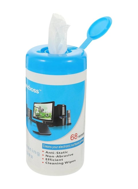 HANDBOSS Anti Static Screen Cleaning Wipes 68 pcs/lot for Computers, Phones, Smart Watch, Monitors, Eyeglasses, Tablet and Electronics Devices - Gentle Surface Cleaners