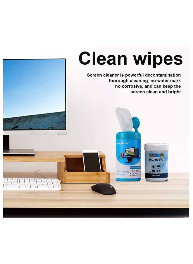 BJollys - HANDBOSS Anti Static Screen Cleaning Wipes 68 pcs/lot for Computers, Phones, Smart Watch, Monitors, Eyeglasses, Tablet and Electronics Devices - Gentle Surface Cleaners - Image 1