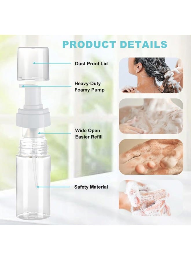 ASTRQLE 3Pcs 100ML 3.4oz Empty Clear Plastic Press Foaming Soap Pump Dispensers Spray Bottle Containers With Atomizer For Soap Foam Lotion Bathroom Accessory - Image 4