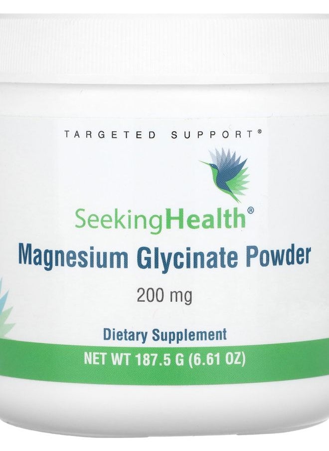 Seeking Health - Magnesium Glycinate Powder  200 mg  6.61 oz (187.5 g) - Image 1