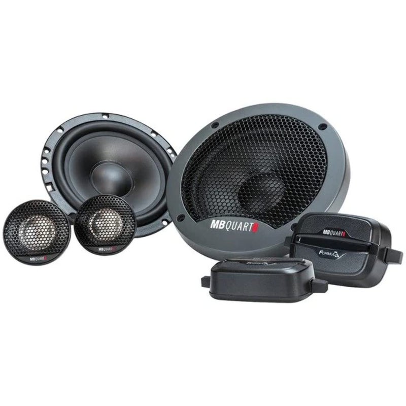 MB Quart FSB216 Formula Component Speaker System Black Pair 65 Inch Component Speaker System 70 Watt Car Audio External Crossover 4 OHMS