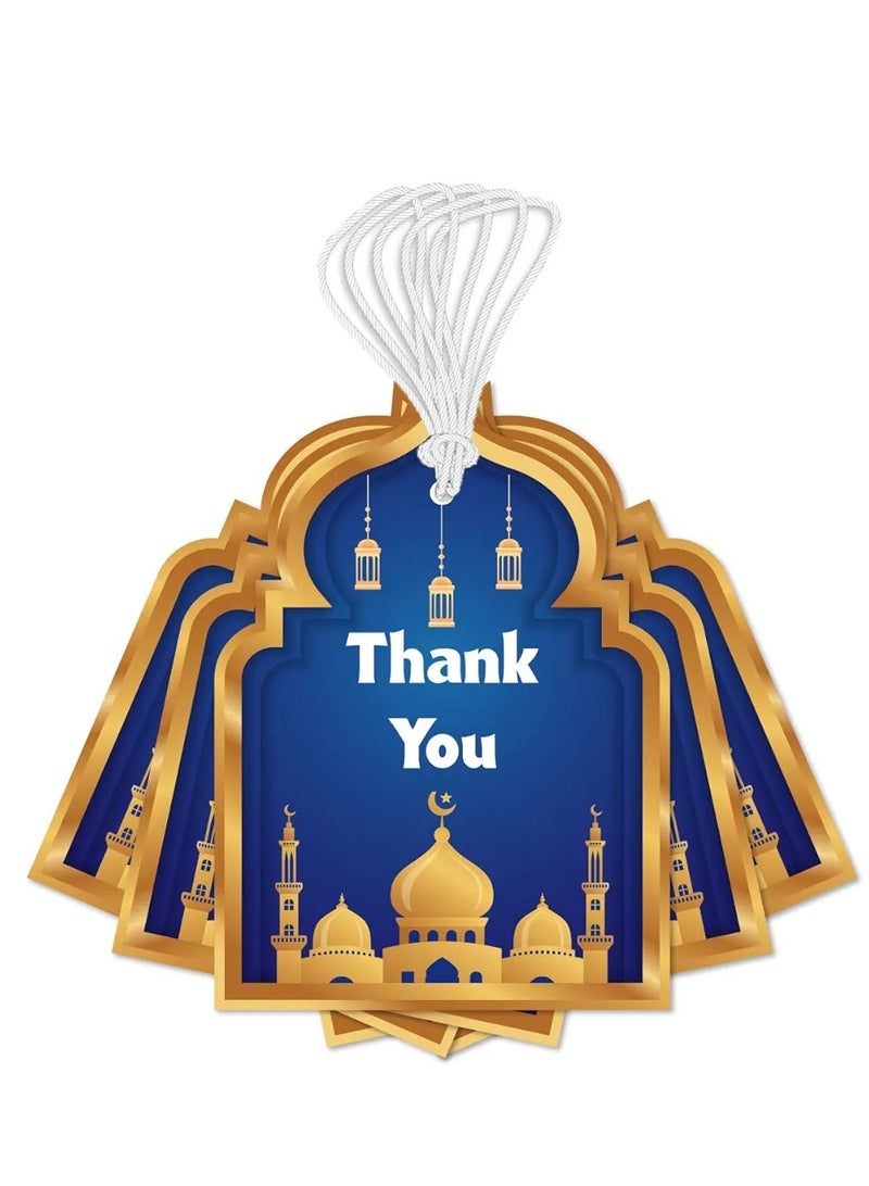 30 Pcs Thank You Tags for Ramadan/Eid (Blue), Thank You Tags, Eid Decorations, Ramadan Decorations, Tags for Ramadan Party, Eid Party Supplies - Image 1