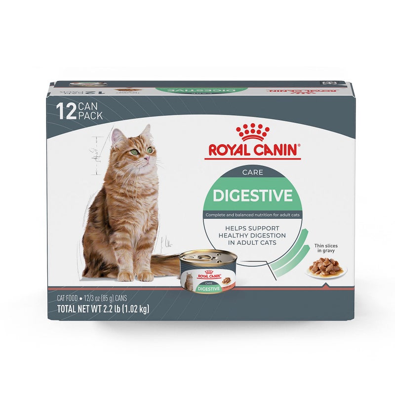 Royal Canin Feline Care Nutrition Digestive Care Adult Thin Slices in Gravy Cat Food, 3 oz (Pack of 12) - Image 1