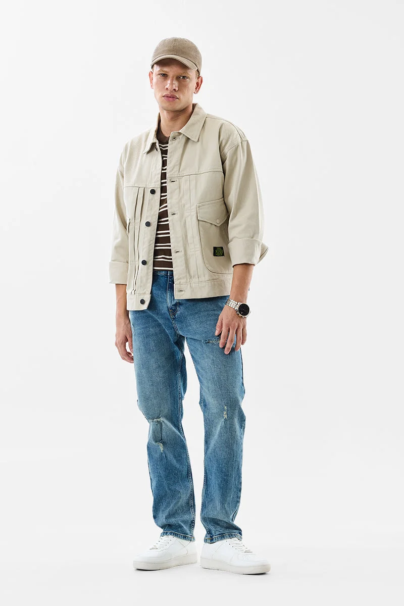 سنيتش Blue Solid Relaxed Casual Jeans
