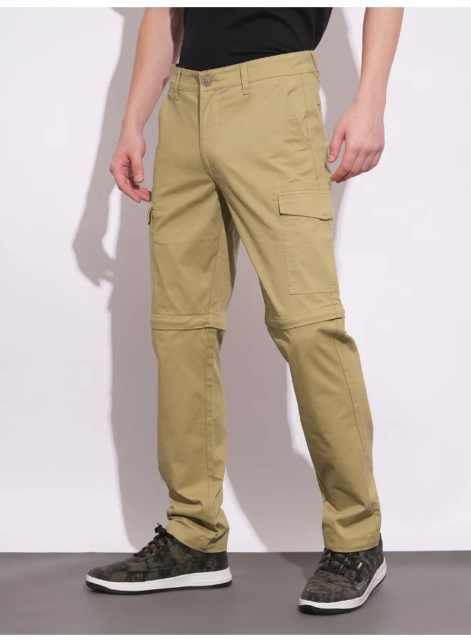 بيينغ هيومان Mens Dark Khaki Easy Fit Cargos