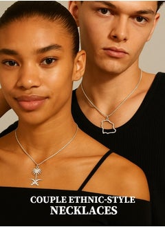 Generic Couple's versatile necklaces, a matching set of two, ethnic style necklaces, perfect for couples, spouses, and sisters to wear  - Image 2