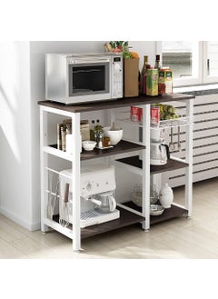 INDIAN DECOR INDIAN DECOR XL6700 Metal Powder Coated Durable 3Tier Kitchen Bakers Rack Utility Microwave Oven Stand Storage Cart Workstation Shelf White  - Image 2