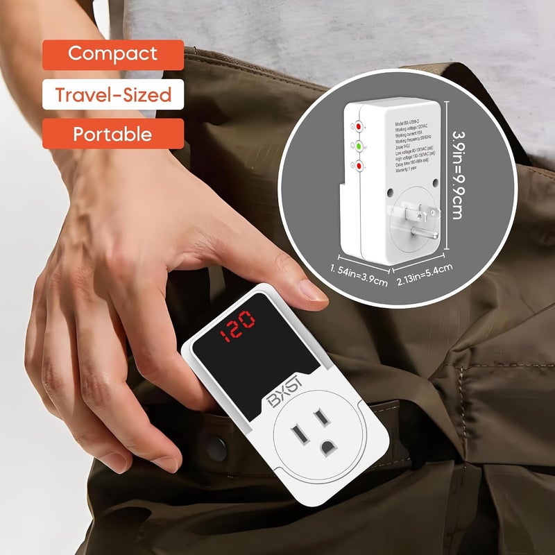 BXST 140J Surge Protector Surge Protector Plug Outlet Surge Protector for Refrigerator/Air Conditioner/Refrigerator Home/Office/Travel Portable - Image 5