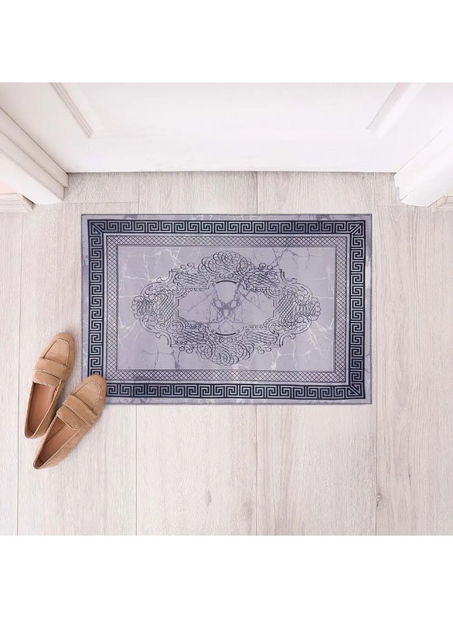 دواسة باب بولي بروبلين ظهر دوتس كاربت، 58×88 سم - رمادي اسود - Image 2