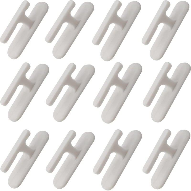 NSBELL 12PCS Blind Cord Twister Safety Blind Cord Hooks Adhesive Blind Cord Holder Window Blinds String Holder Child Proofing Blind Cord Wind Up Blind Cord Wrap Cleat for Home Office - Image 1