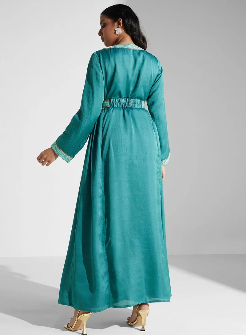 KASHKHA Belted Jalabiya
