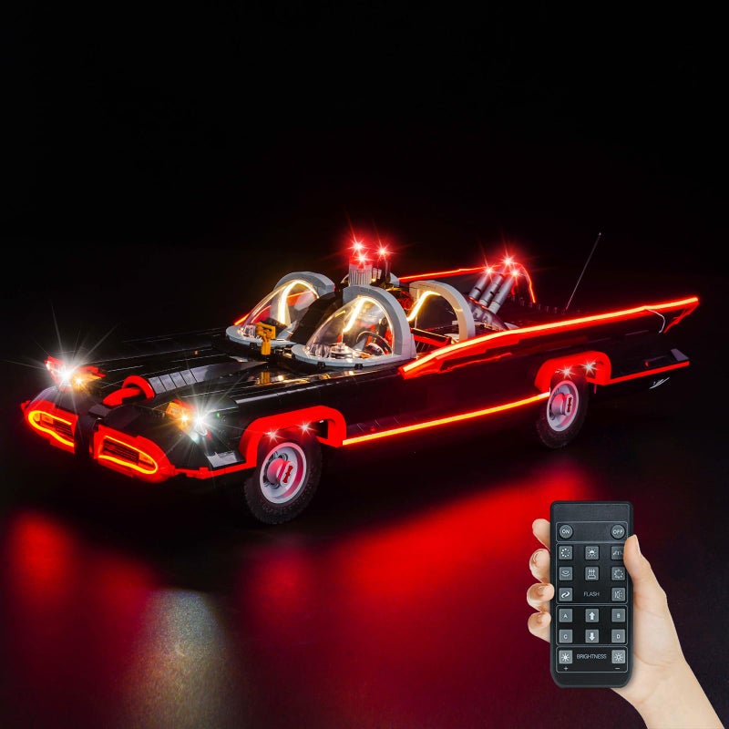 Hilighting Upgraded Led Light Kit Compatible with Lego Batman The Classic TV Series Batmobile Building Set RC Version Compatible with Lego 76328 Model Not Included - Image 3