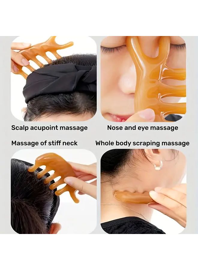 مساج رأس دولفين ذو المشط - خمسة مخالب لاسترخاء العضلات - كاشط نقاط الوخز بالإبر في الجسم - Image 3