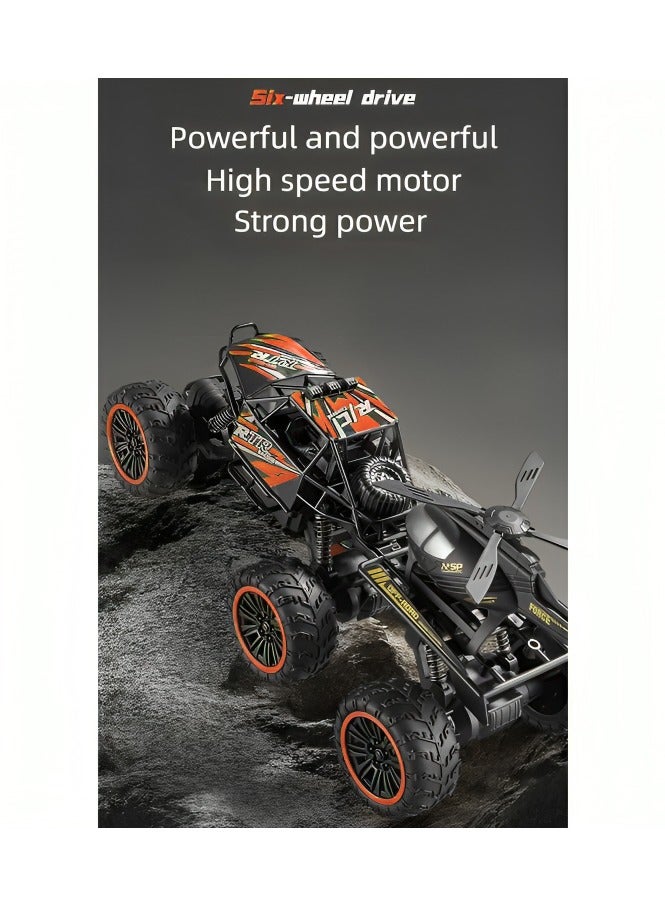 سيارة RC ذات ست عجلات عالية السرعة 2.4G كبيرة جداً مع هليكوبتر - سيارة انزلاق كهربائية للتحكم عن بعد للأطفال - Image 4