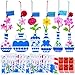 Winlyn 24 Sets Chinese New Year Decorations DIY Ming Vase with Flower Ornaments Craft Kits Peony Orchid Flower Foam Stickers Arts and Crafts for Kids Asian Oriental Classroom Activities Party Favors - Image 2