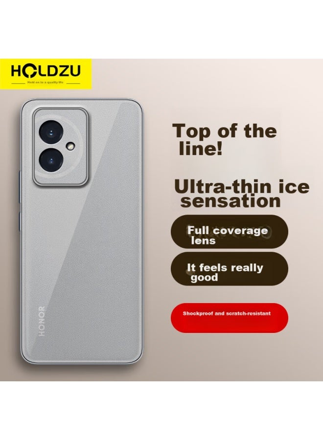 Holdzu Phone Case For Honor 100, Honor 100 Protective Cover, Heat Dissipation Silicone Lens Full Protection Ultra-thin Frosted Case For Men And Women - Misty White - Image 1