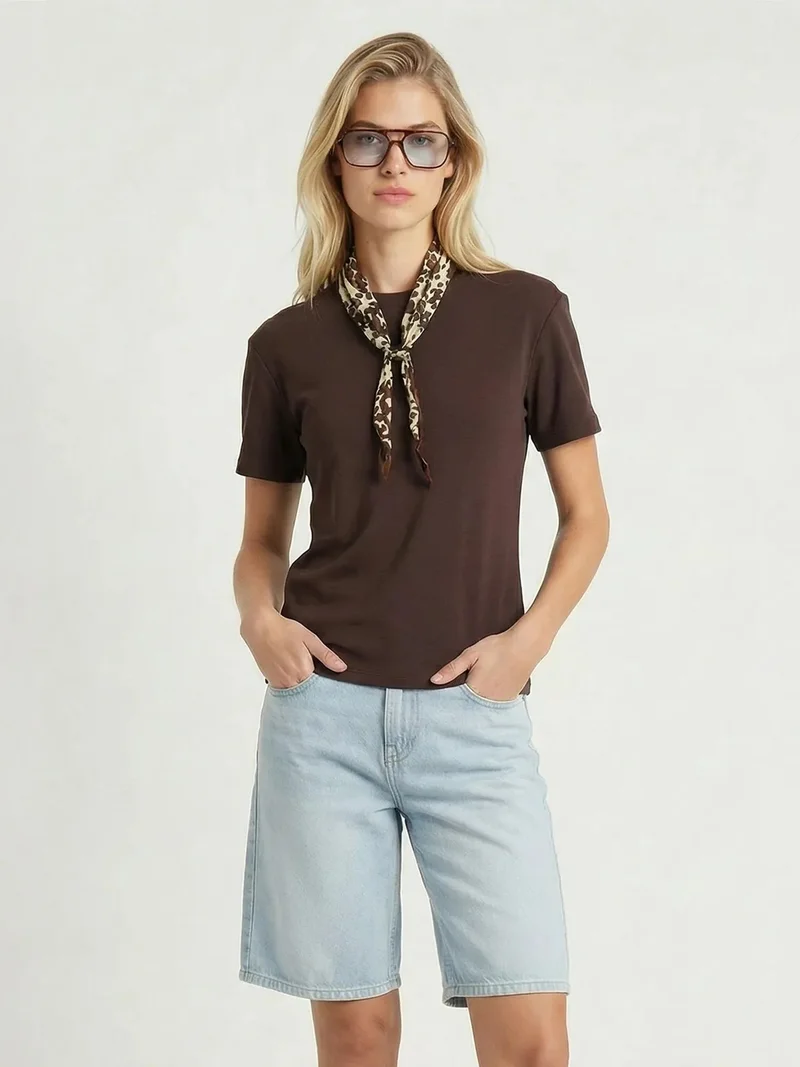 السعادة في إسطنبول ISTANBUL Plain Crew Neck T-Shirt