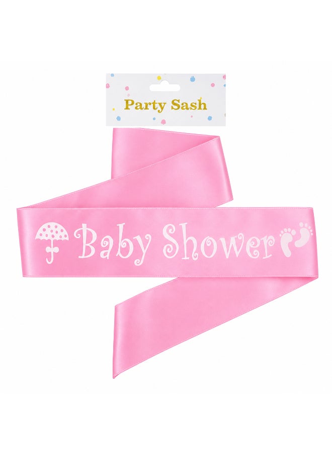 Light Pink Baby Shower Party Sash, Mom to Be Baby Shower Sash for Pregnancy Celebration, Baby Party Accessory and Photo Prop - Image 1