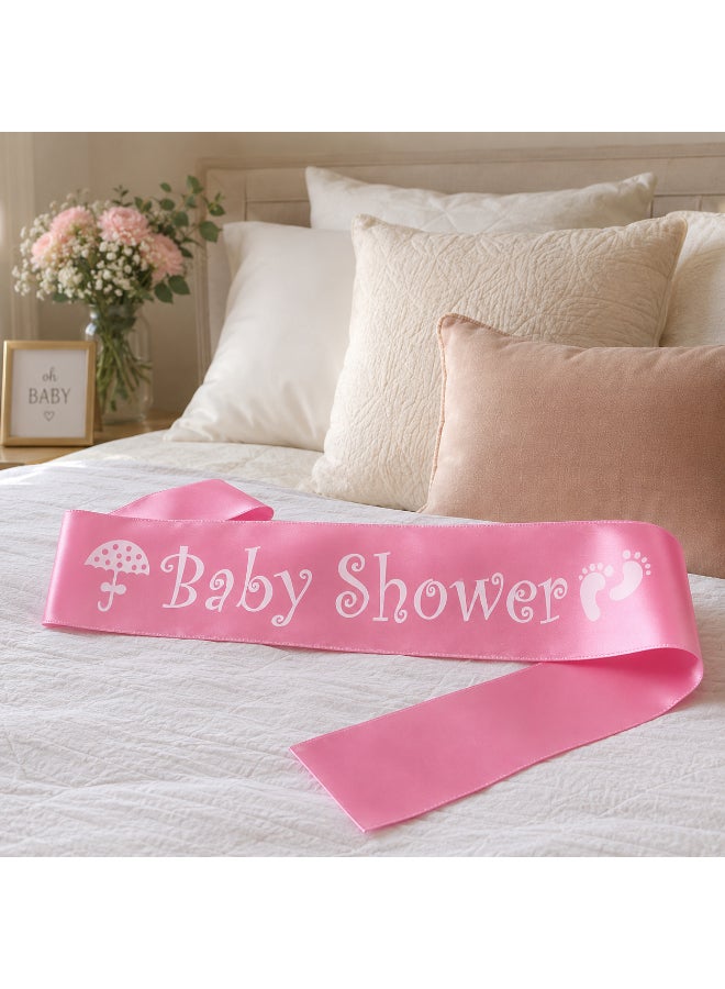 Light Pink Baby Shower Party Sash, Mom to Be Baby Shower Sash for Pregnancy Celebration, Baby Party Accessory and Photo Prop - Image 3