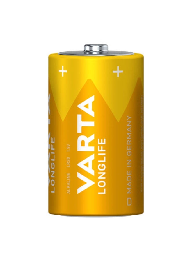 VARTA Longlife LR20 D Alkaline Battery 1.5V – Ultra Long-Lasting, 10-Year Storage, Made in Germany - Image 3