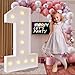 imprsv 4FT Marquee Numbers DIY Light Up Numbers for 1st Birthday Decorations Party Decor Anniversary Party Decor PreCut Foam Board Kit - Image 4