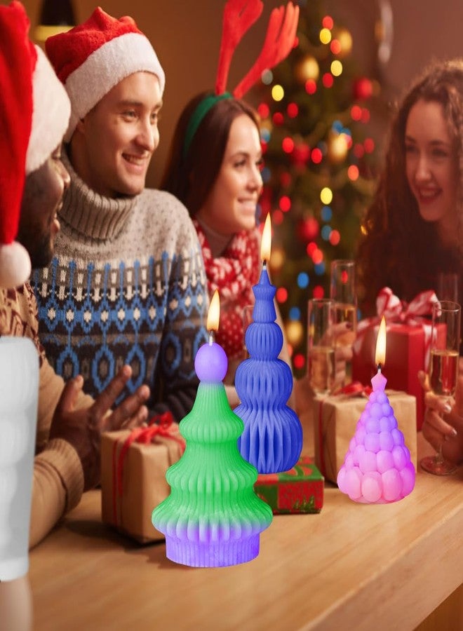 CNYMANY 3 pcs Christmas Tree Candle Molds, CNYMANY 3D Xmas Tree Shape Silicone Candle Making Mold Resin Epoxy Mould Soap Mold Craft Making Tool for Wax Chocolate Party Eve Dinner Festival Home Décor - Image 5