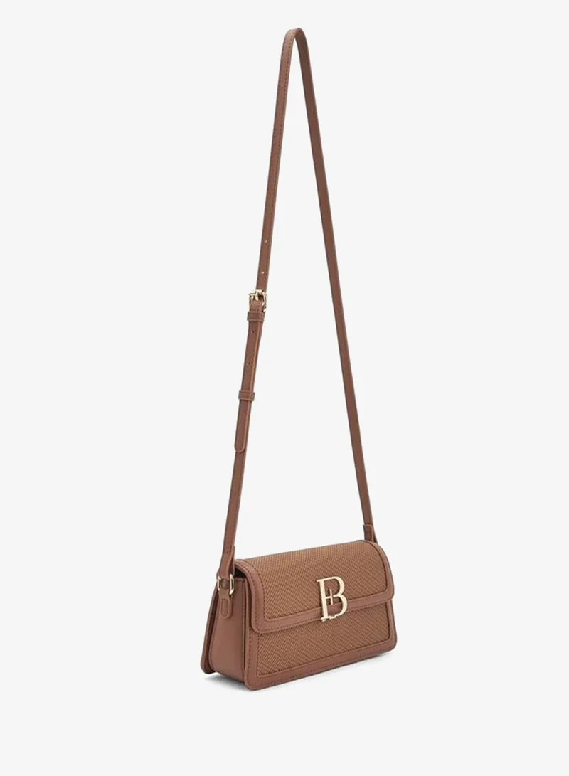 Flora Bella By Shoexpress BROWN Flora Bella Textured Crossbody Bag with Adjustable Shoulder Strap for Women | Best Price UAE