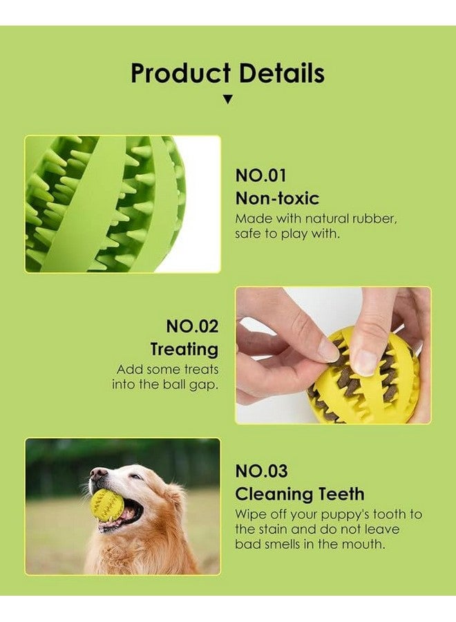 بت كرة لعبة للكلاب غير سامة مقاومة للعض للكلاب الأليفة الصغيرة والجراء والقطط والكلاب وطعام الحيوانات الأليفة ووجبة المضغ وتنظيف الأسنان وكرة تمرين كرة تدريب الذكاء - Image 3