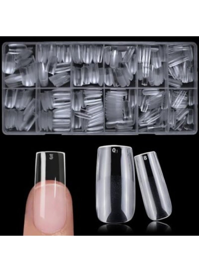 Fake Nails High Quality 100pcs/Box Natural Transparent Different Sizes - Image 3