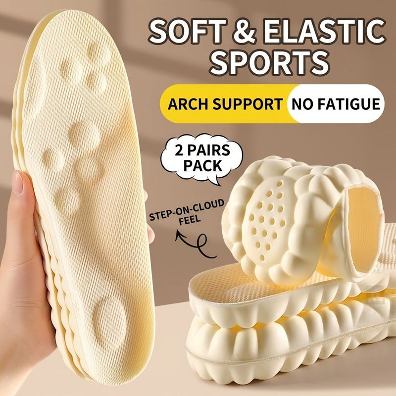 نعل داخلي لدعم قوس القدم بتقنية Soft Comfort، مقاس EU 37-38، زوجان للرجال والنساء، مناسب للمشي لمسافات طويلة وكرة السلة - Image 1