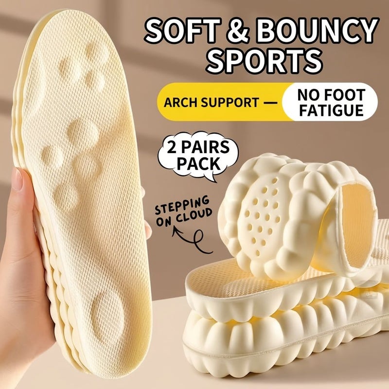 نعل داخلي لدعم قوس القدم بتقنية Soft Comfort، مقاس EU 37-38، زوجان للرجال والنساء، مناسب للمشي لمسافات طويلة وكرة السلة - Image 4