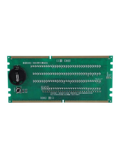 Two in One Desktop Motherboard Test Card DDR2 / DDR3 With Light Tester
