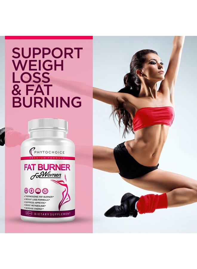 PhytoChoice Best Diet Pills that Work Fast for Women-Natural Weight Loss Supplements-Thermogenic Fat Burning Pills for Women-Appetite Suppressant Carbohydrate Blocker Metabolism Booster-Belly Fat Burner - Image 2