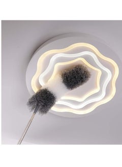 Generic Set Duster Adjustable Bending Telescopic Duster with Stainless Steel Pole Ceiling Web Crevice Corner Household Dusting Cleaner Handle Dusters Brushes 245 CM Length  - Image 2