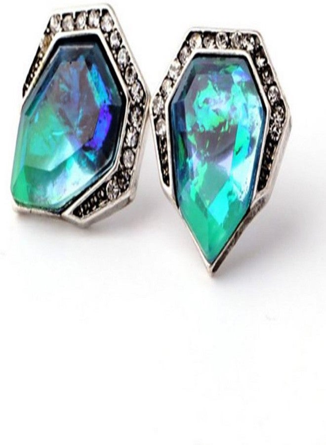 RUVEE Glitterati Auora Galaxy Crystal Alloy Stud Earrings for Women and Girls - Image 3