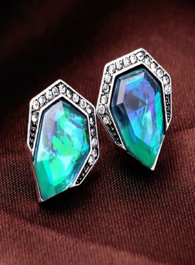 RUVEE Glitterati Auora Galaxy Crystal Alloy Stud Earrings for Women and Girls - Image 4
