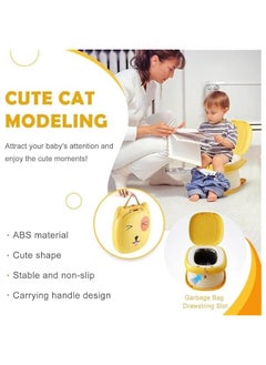 Gonice Portable Potty Training Seat for Toddler Travel,Toilet Potty Chair Potty Training Toilet Seat with Storage Bag Emergency Folding Toilet Toddler Travel Potty Seat Home Car Camping Use (Yellow)  - Image 4