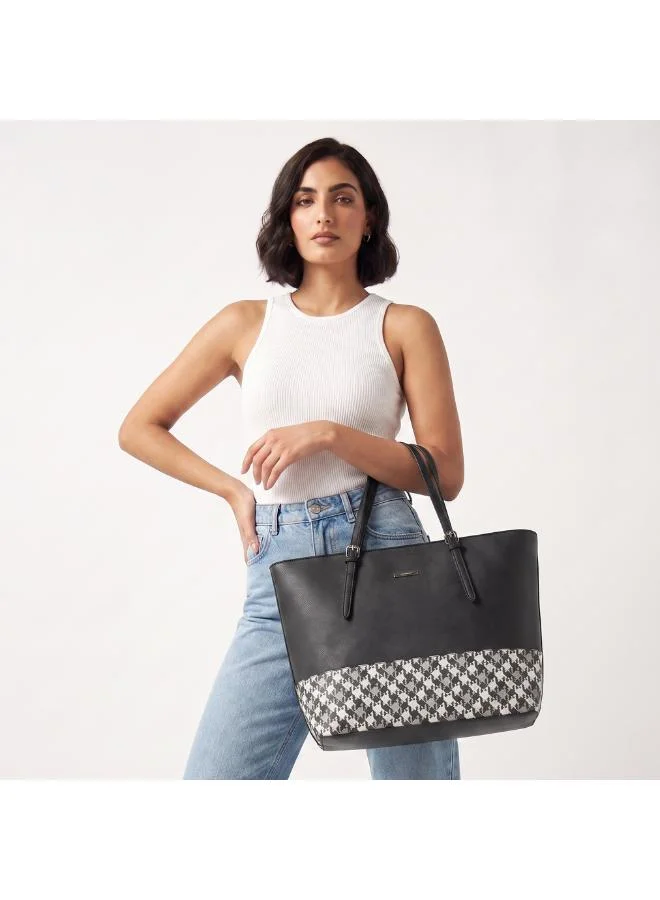 Sasha Sasha Panelled Tote Bag with Double Handle