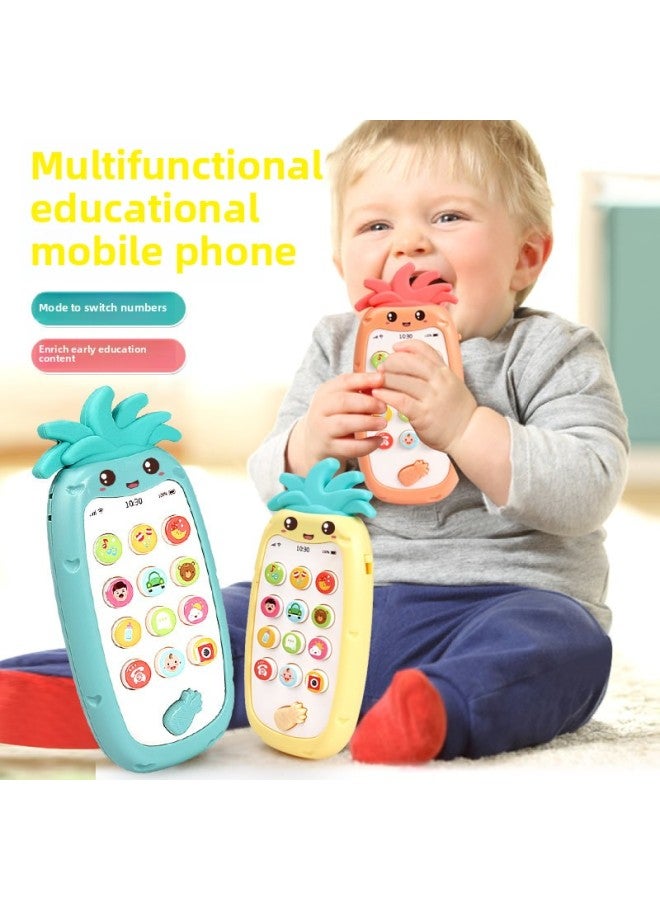 Children's Toy Mobile Phone Simulation Boy Model Phone Toy Baby Can Bite Can Sing Early Education Puzzle Girl-Color:Green PineFor Apple - Image 2
