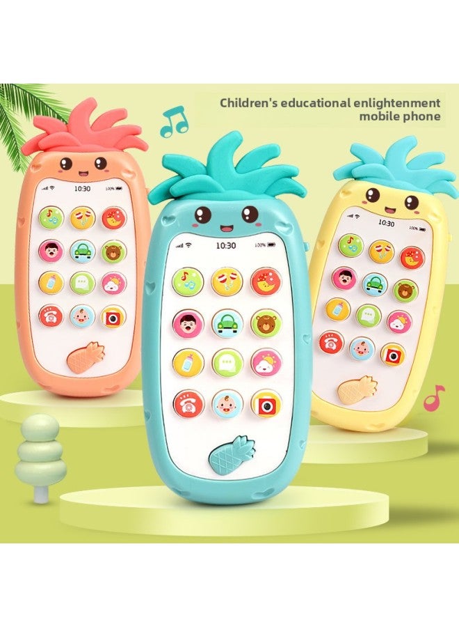 Children's Toy Mobile Phone Simulation Boy Model Phone Toy Baby Can Bite Can Sing Early Education Puzzle Girl-Color:Green PineFor Apple - Image 3