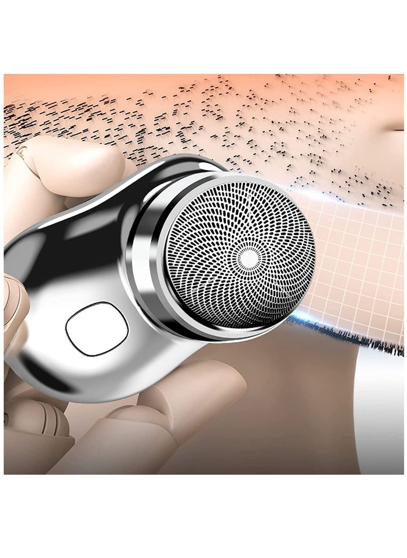 Furtey - LCD Digital Display Electric Shaver Mini Razor for Men Shaving Face Beard Sliver - Image 1