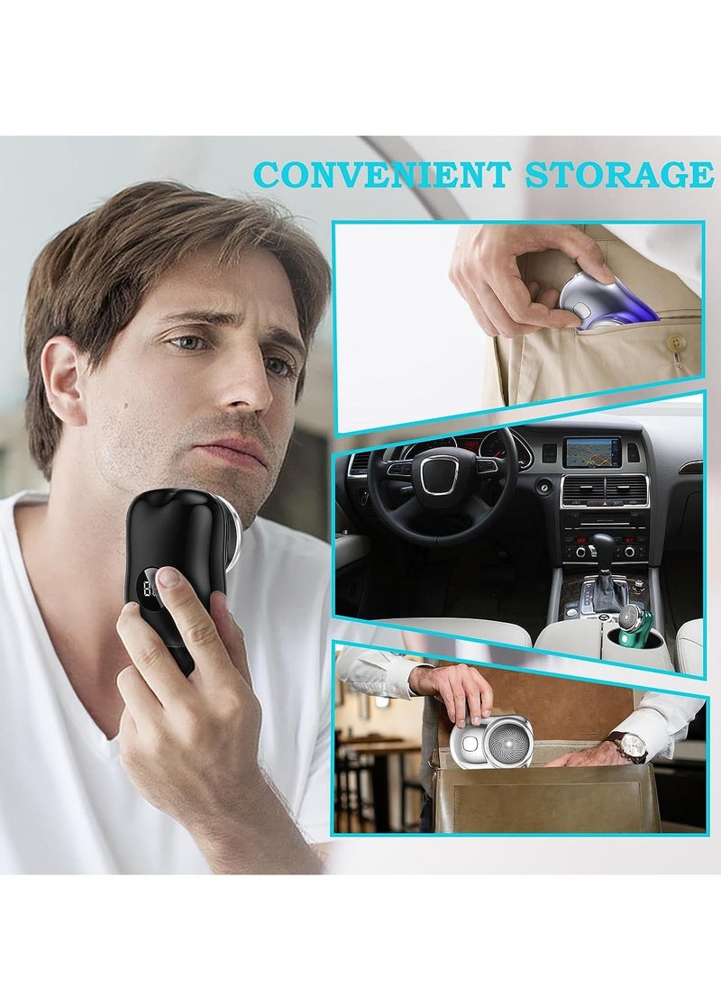 Furtey - LCD Digital Display Electric Shaver Mini Razor for Men Shaving Face Beard Sliver - Image 1