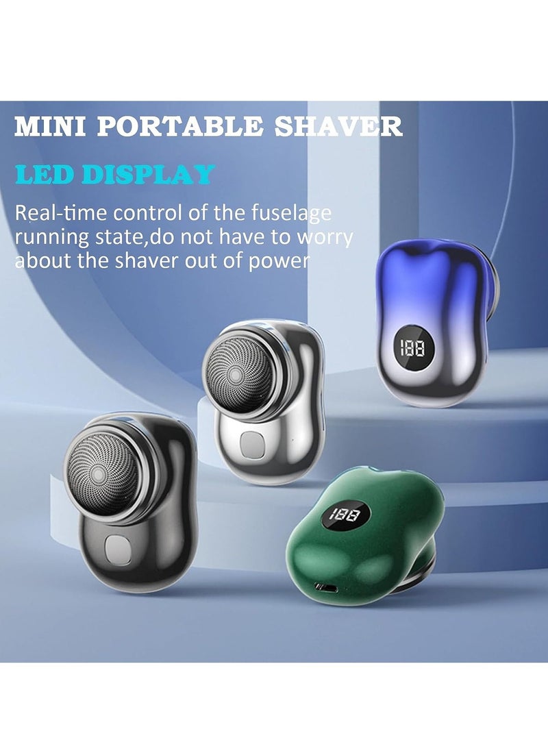 Furtey - LCD Digital Display Electric Shaver Mini Razor for Men Shaving Face Beard Sliver - Image 1