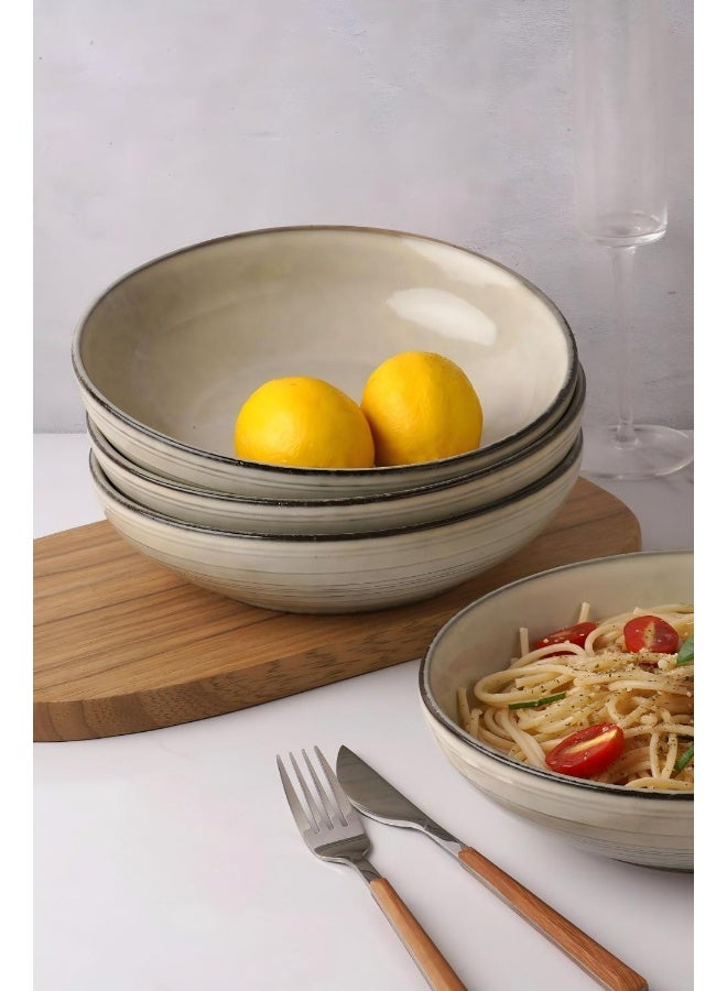 Famiware Tempus Series 4 Pieces Pasta Bowls Set, Castle Wall - Image 3