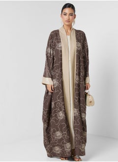 Embroidered Open Abaya
