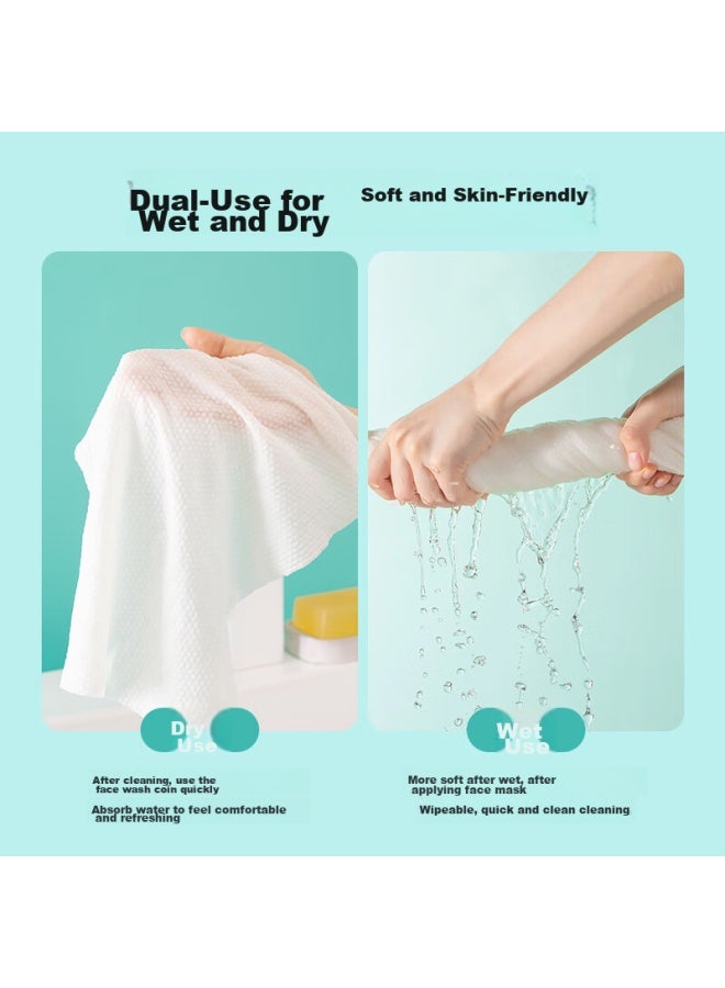 Sometimes Light Disposable Towels, Extra Large And Thick, Non-compressed Face Towels, Travel-friendly, Pack Of 10 - Image 3